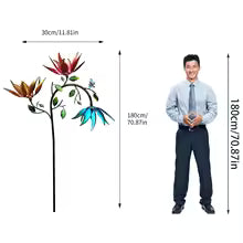 ✅ Large Metal Wind Spinner Garden Windmill